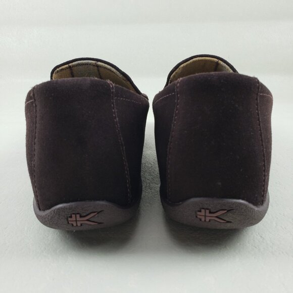 Kuru Loft Suede Moccasin Slipper Mens 12.5 Brown Slip On Rubber Sole House Shoe - Picture 8 of 12